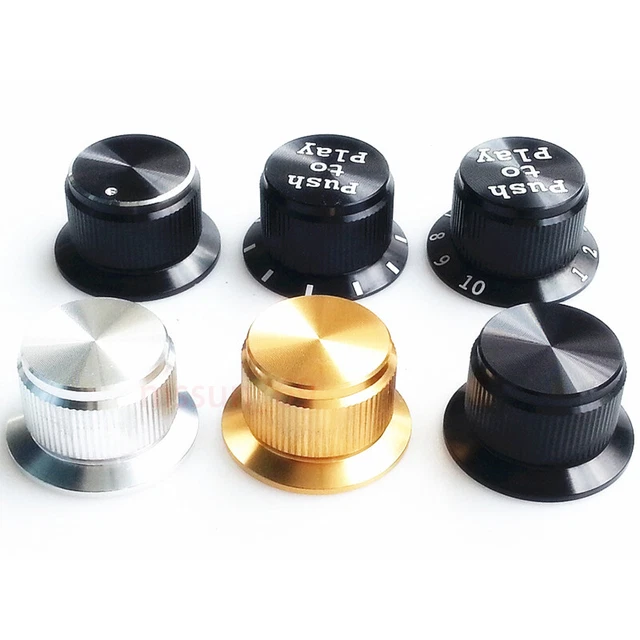 24x14.5mm Aluminum Amp Volume Potentiometer Knob 6.0mm Button for Audio DIY