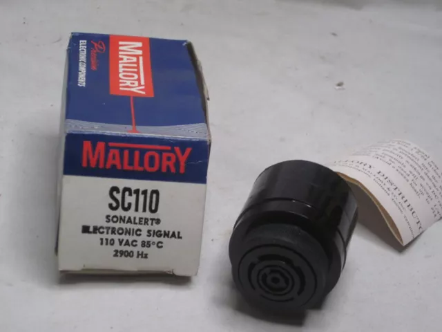 vintage MALLORY SC110 SONALERT ELECTRONIC SIGNAL electronic component part