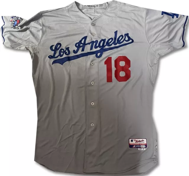 Tim Federowicz Team Issued Away Grey Majestic Jersey Dodgers XL / Xlarge MLB