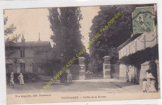 CPA 77135 Pontcarre Grille Of La Farm Cartoon Edit Vve Aignelot ca1919
