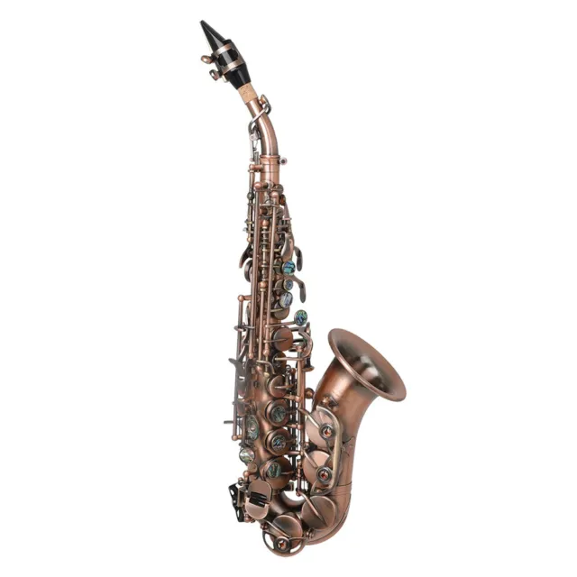 Red  Soprano Saxophone Bb  Woodwind Instrument Brass Material R0V9