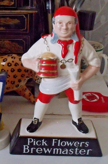 Carlton Ware Flowers Brewmaster Promotional Ceramic Figure Light Crazing