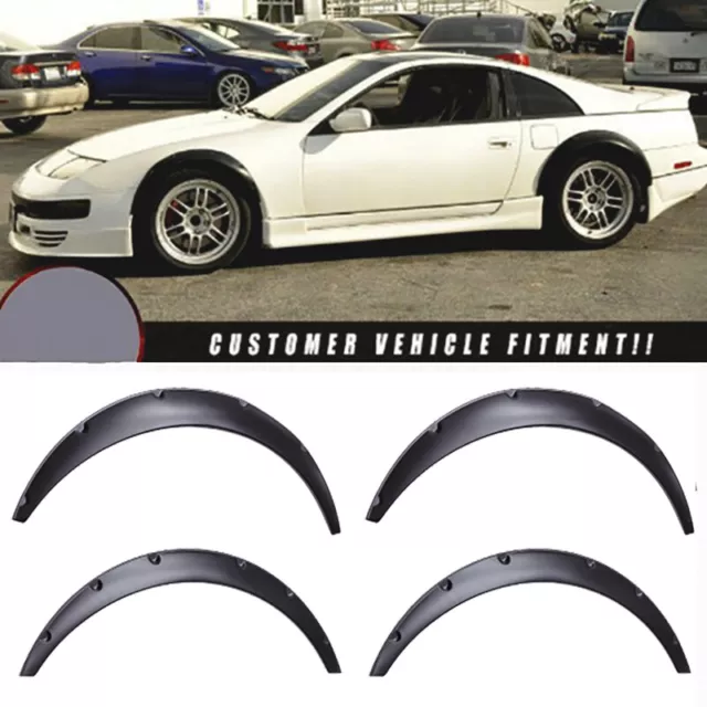 4Pcs 50mm/90mm Universal Flexible Car Fender Flares Extra Wide Body Wheel Arches