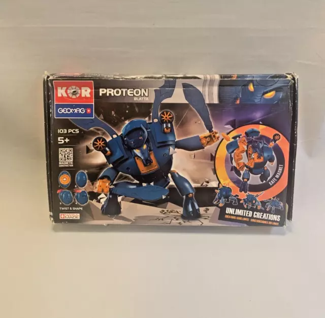 KOR Geomag Proteon Blatta 103 Pieces Magnetic Construction Kit - complete VGC