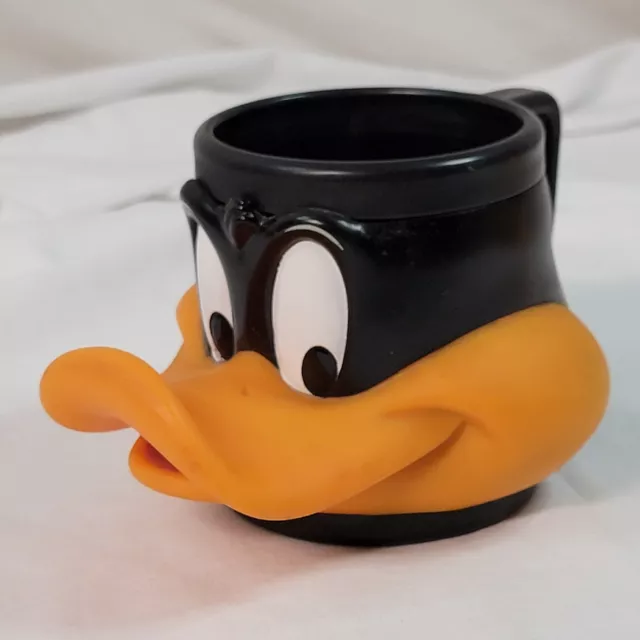 Daffy Duck Plastic 3D Applause Cup Mug Vtg Looney Tunes 1993