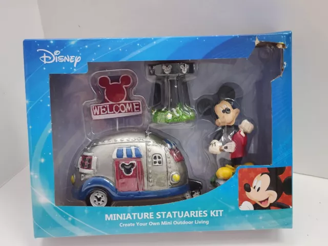 Mickey Mouse Garden Statue Mini Trailer Disney Welcome Village RV Camper
