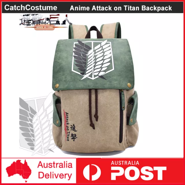 Anime Attack on Titan Backpack Shoulder Bag Student School Bag Laptop Bag Unisex