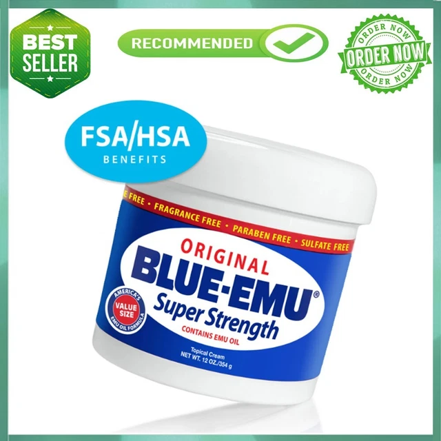 Blue-Emu Original Joint and Muscle Cream, OTC Soothes Supports, 12 oz Value Size