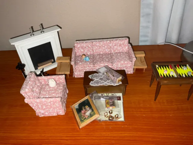 Vintage Doll House Furniture: Room Idea’s Grandma’s Living Room  1:12