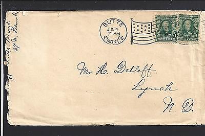 Butte,Montana 1906 Cover Flag Machine Cl, Silver Bow Co. 1894/Op.