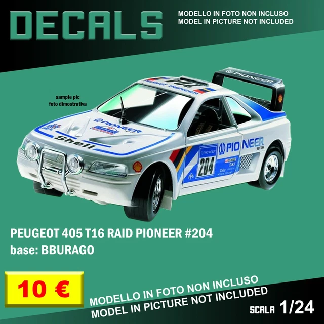 Modèle Réduit Burago Peugeot 405 Turbo 16 Grand Raid Camel – Échelle 1/24 – Rare