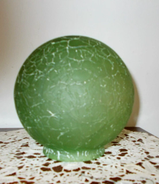 VTG/ANT FRANKART ERA BRAIN CRACKLE GLASS LAMP/LIGHT GLOBE-3 1/4” Fitter