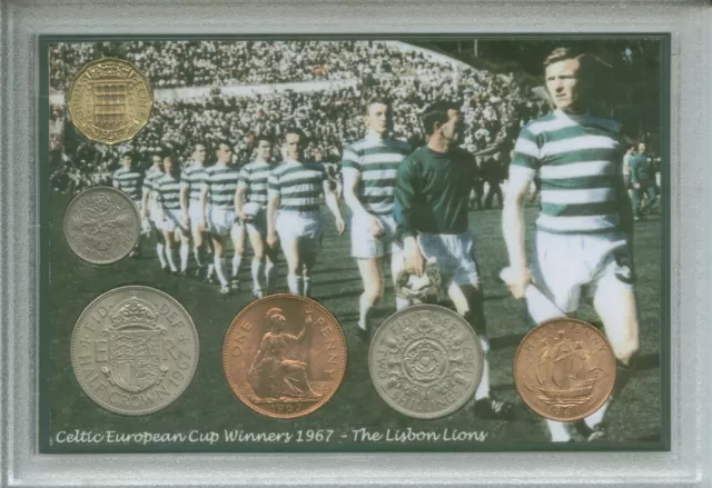 Glasgow Celtic FC The Lisbon Lions European Cup Final Winners Coin Gift Set 1967