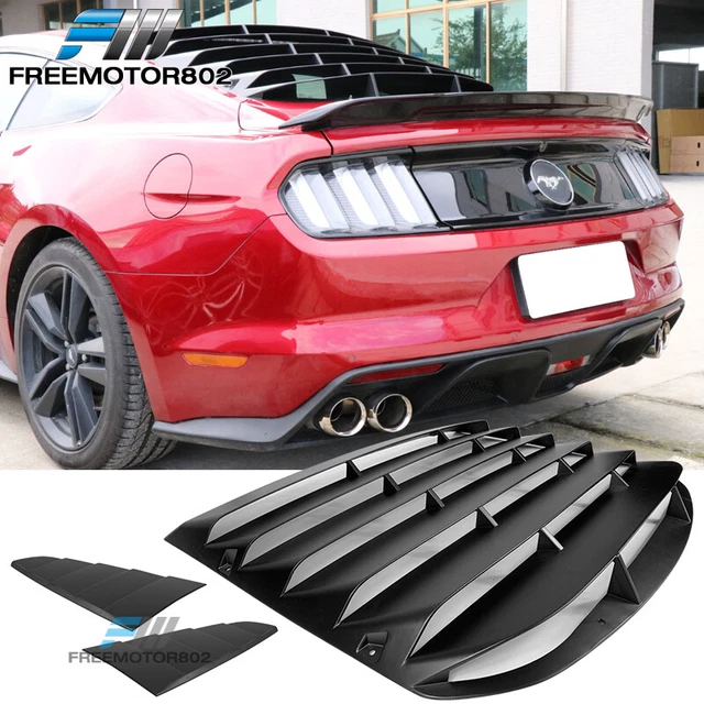Fits 15-23 Mustang CV Style Rear Window Louver & Quarter Side Scoop Unpainted