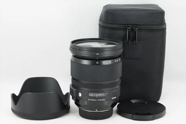Sigma 24-105mm f/4 DG OS HSM Lens For Nikon + Hood Near Mint From Japan #4212T