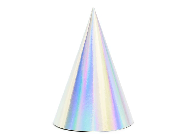 6 sombreros de fiesta 18 cm holograma sombreros de fiesta Nochevieja cumpleaños infantil