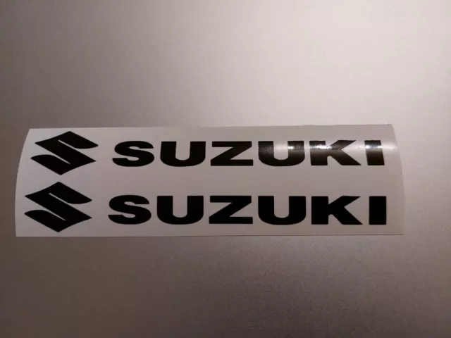 Suzuki Motorrad Aufkleber-Sticker 140mm x20mm in Schwarz glanz.