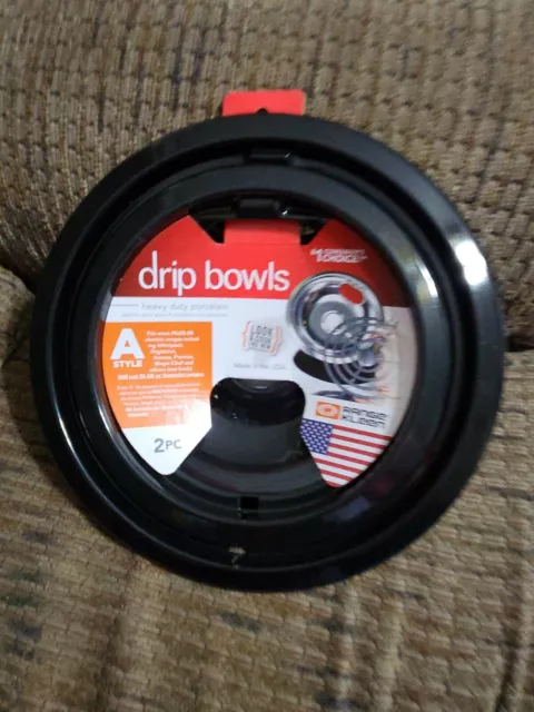 Range Kleen Heavy Duty Porcelain Drip Bowls Style A 2 Piece Made in USA