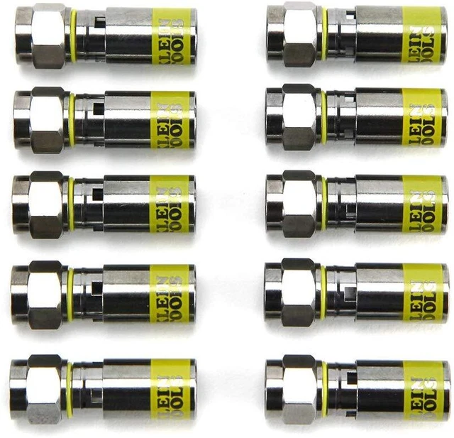 Universal F Compression Connectors RG6/6Q 10-Pack 10EA
