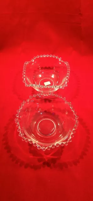 2 Imperial Glass Co Candlewick  Condiment Bowls