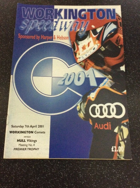 2001 WORKINGTON v HULL VIKINGS 7th APRIL    ( GOOD CONDITION )