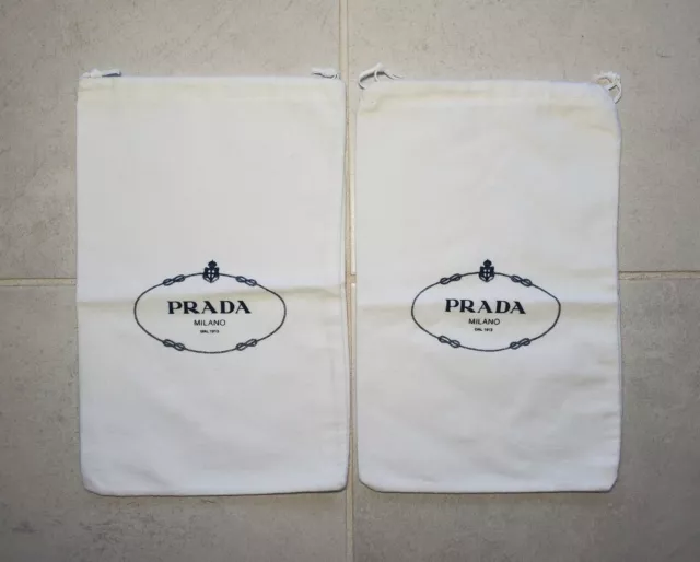 Juego de 2 bolsas de polvo para zapatos Prada bolsas de polvo cordón de almacenamiento de viaje