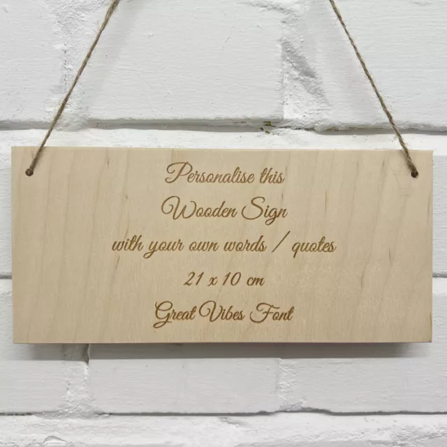 Personalised Wooden Sign Plaque Custom Made Wall Door Hanging Gift D1S-Greatv