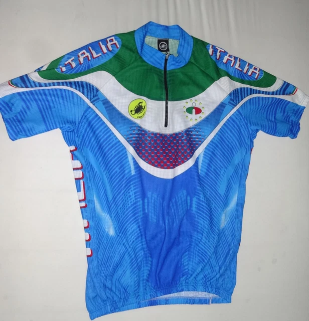 Castelli Italia Rennrad Fahrrad Mountainbike Rad Trikot Gr. XXL in Blau