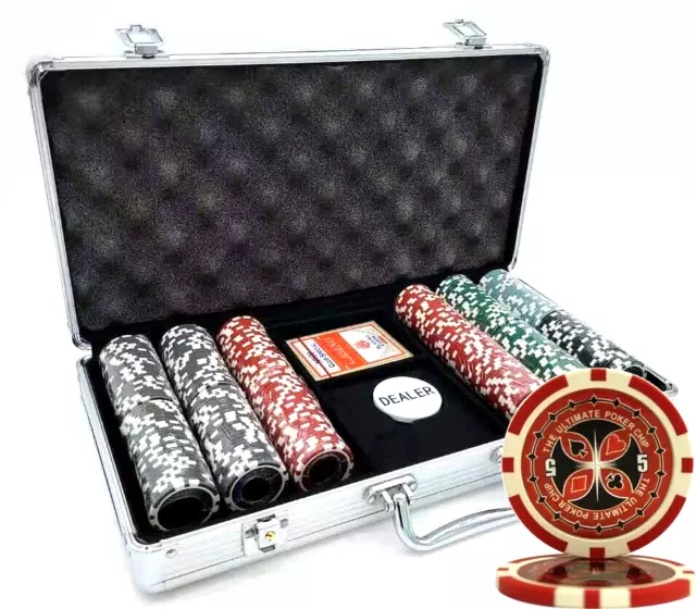 Mrc Poker 300Pcs 14G Ultimate Poker Chips Set With Alum Case