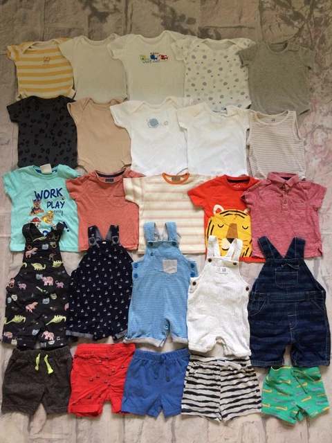 Baby Boys Clothes Bundle 6-9 Months T-shirts Shorts Rompers Next H&M George Etc