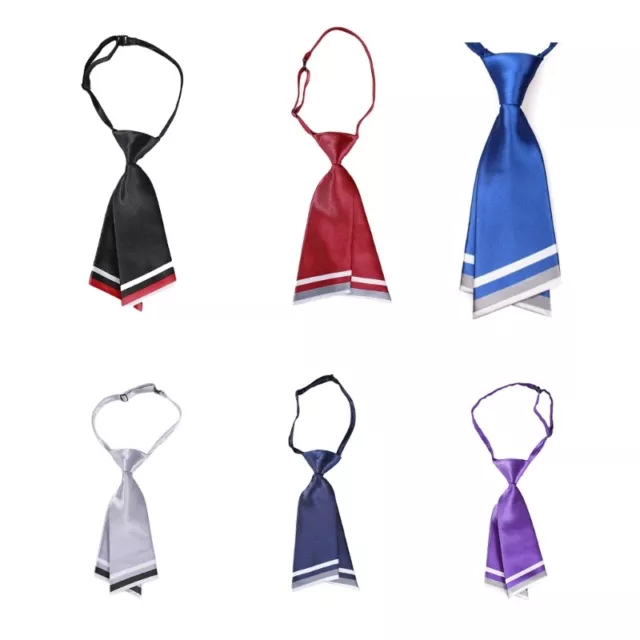 Fashion Neckties for Students Unisex Solid Color Necktie Double Layer Neckwear
