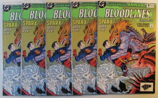 Adventures of Superman Annual Lot of 5 #5 x5 DC (1993) Bloodlines Comics