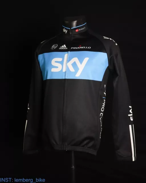 Maillot de cyclisme Adidas Team SKY à manches longues (moyen)