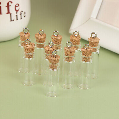 10Pcs Glass Bottles Small Vials Cork Glass Jars Multi Usage Cork Wish GlhqyEIIT