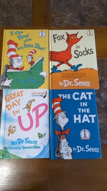 Dr. Seuss Beginner Books Lot of 4, Cat In The Hat, Fox In The Socks