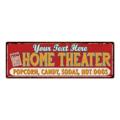 Personalized Home Theater Sign Gift Metal Movies Wall Decor Art 106180100001