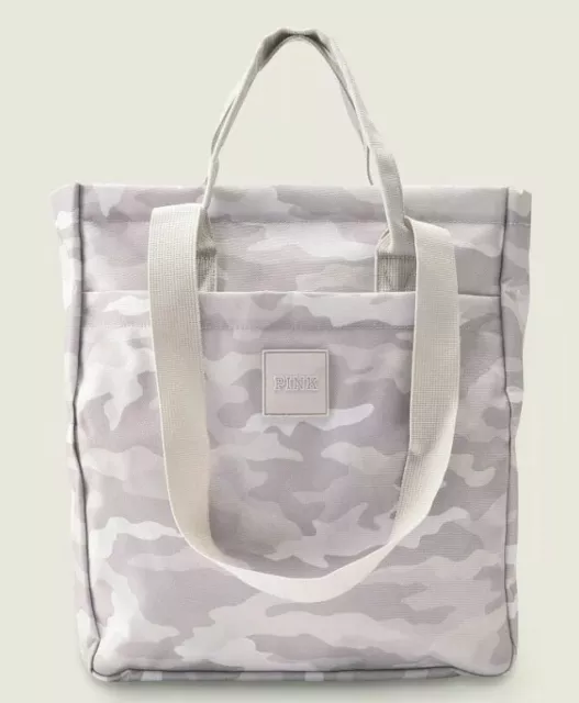 Victoria’s Secret PINK Convertible Backpack Tote Polar Beige Camo new