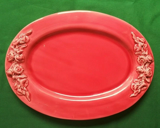 Grand Plat Barbotine De Lonchamp Decor De Pommes