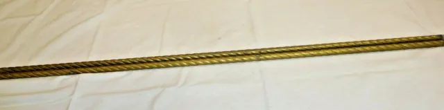 Salvage Antique Two  Brass Rods, Tubes Swirl Pattern each 35 3/4" long  #3072