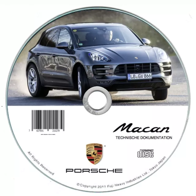Porsche Macan 95B (2013-2018)  manuale officina riparazione su cd