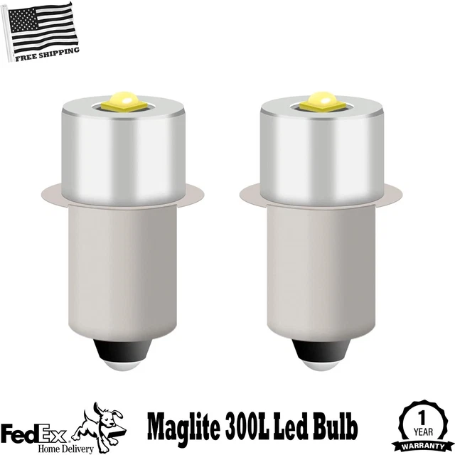 2 Pack P13.5S PR2 LED Upgrade LED Flashlight Bulb 3W DC4-24V 6V 12V 18V Replacem 2 Pack P13.5S PR2 LED Upgrade LED Flashlight Bulb 3W DC4-24V 6V 12V 18V Replacem