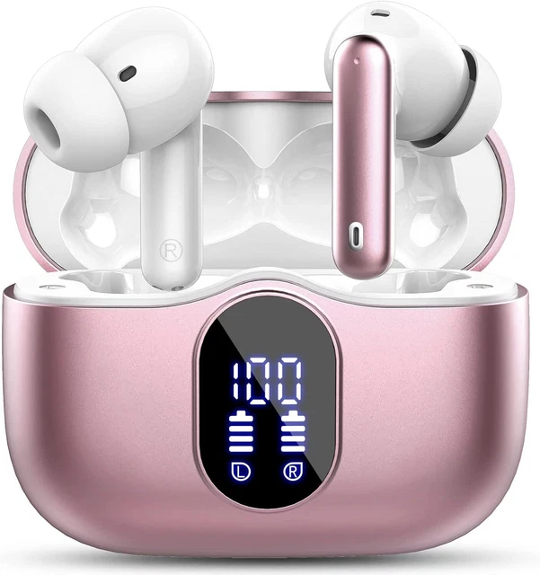 Wireless Earbuds,Bluetooth 5.3 Headphones In Ear with 4 ENC Noise Cancelling Mic