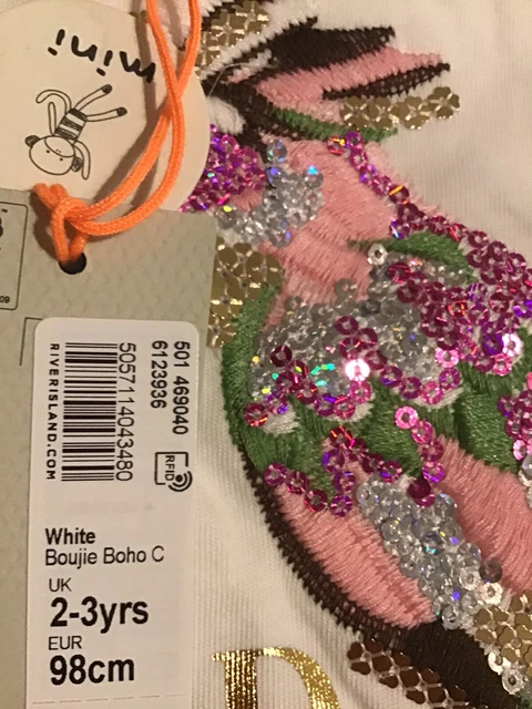 River island mini girls aged 2-3 years glitter buckle belted jeggings outfit BNW 4