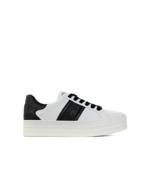 SCARPE SNEAKERS DONNA Guess Fl7Brtfal12 Eco Pelle Bianco Originale