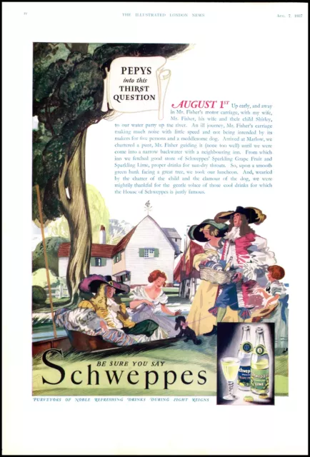 1932 Original Vintage Print Advertising SCHWEPPES Drinks (AD8-31)