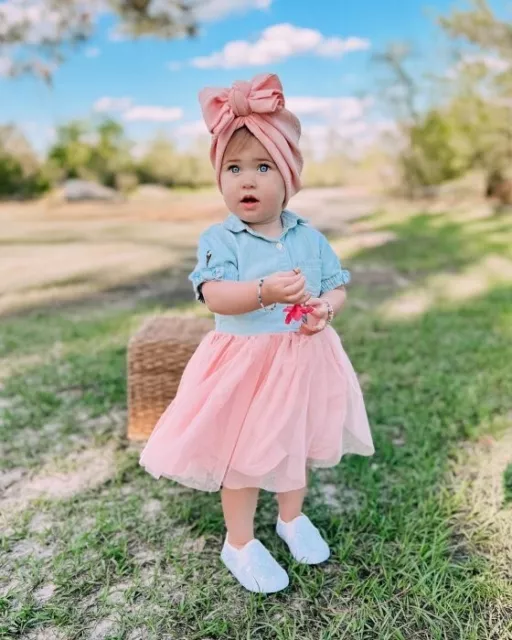 OshKosh B'gosh Toddler Girls' Chambray Tulle Short Sleeve Dress - Pink 2T