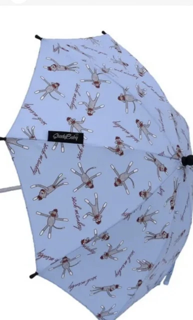 Shady Baby Stroller Parasol Sock Monkey Print