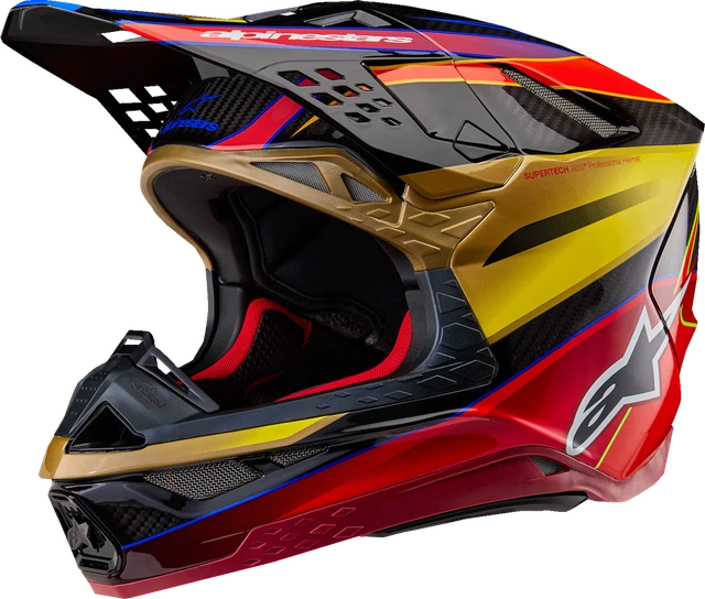 Alpinestars Supertech M10 Era Mips® Helmet Blue / Yellow / Black / Gloss / Gold