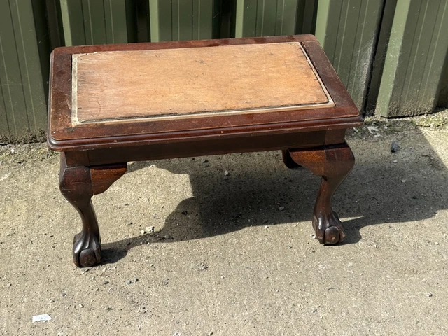 VINTAGE / ANTIQUE Solid Wood Wooden Wood Foot Stool Bench Stool Seat £ ...