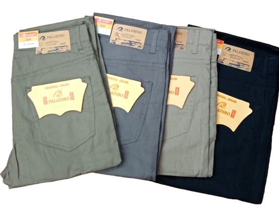 pantalone uomo Paladino vita alta  5 tasche taglio jeans leggeri  100% cotone